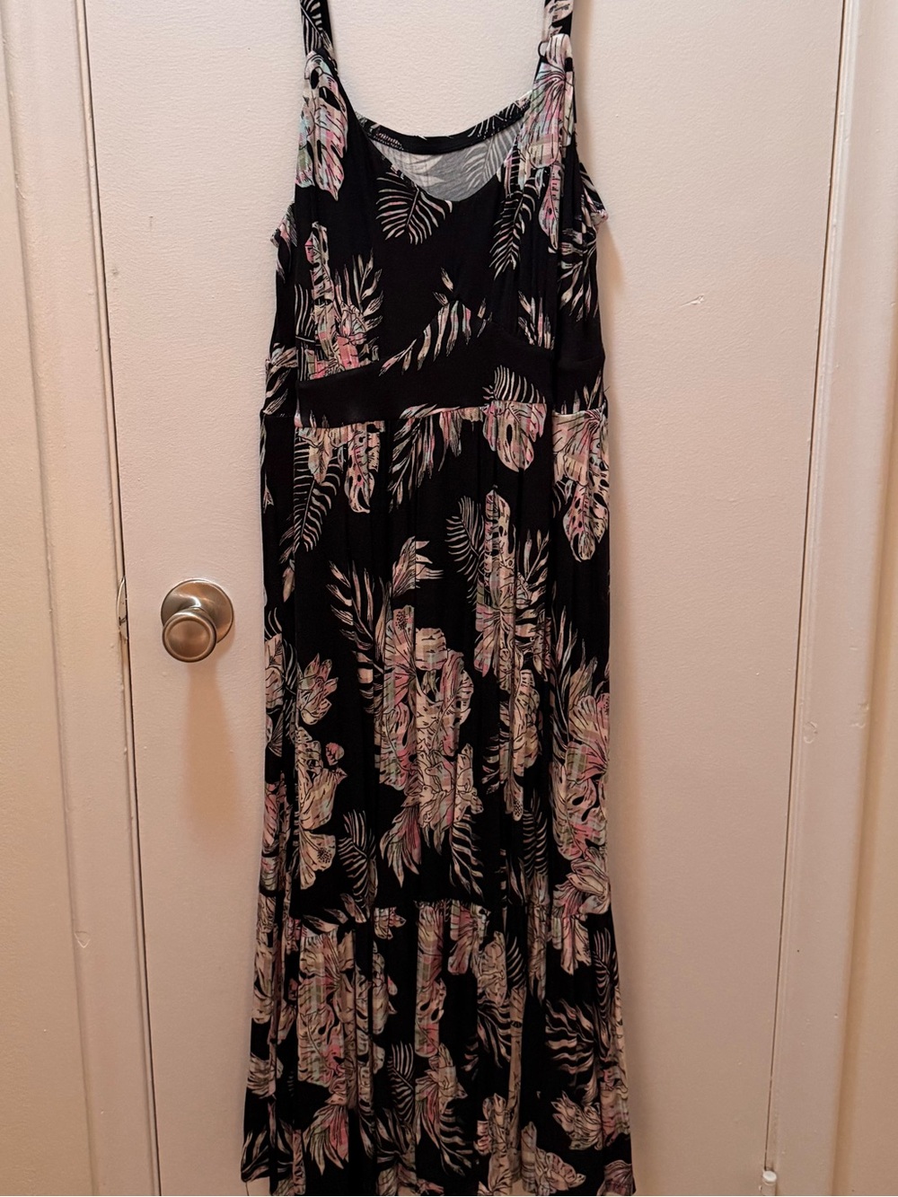torrid Black Maxi Dress with Pink Floral Print